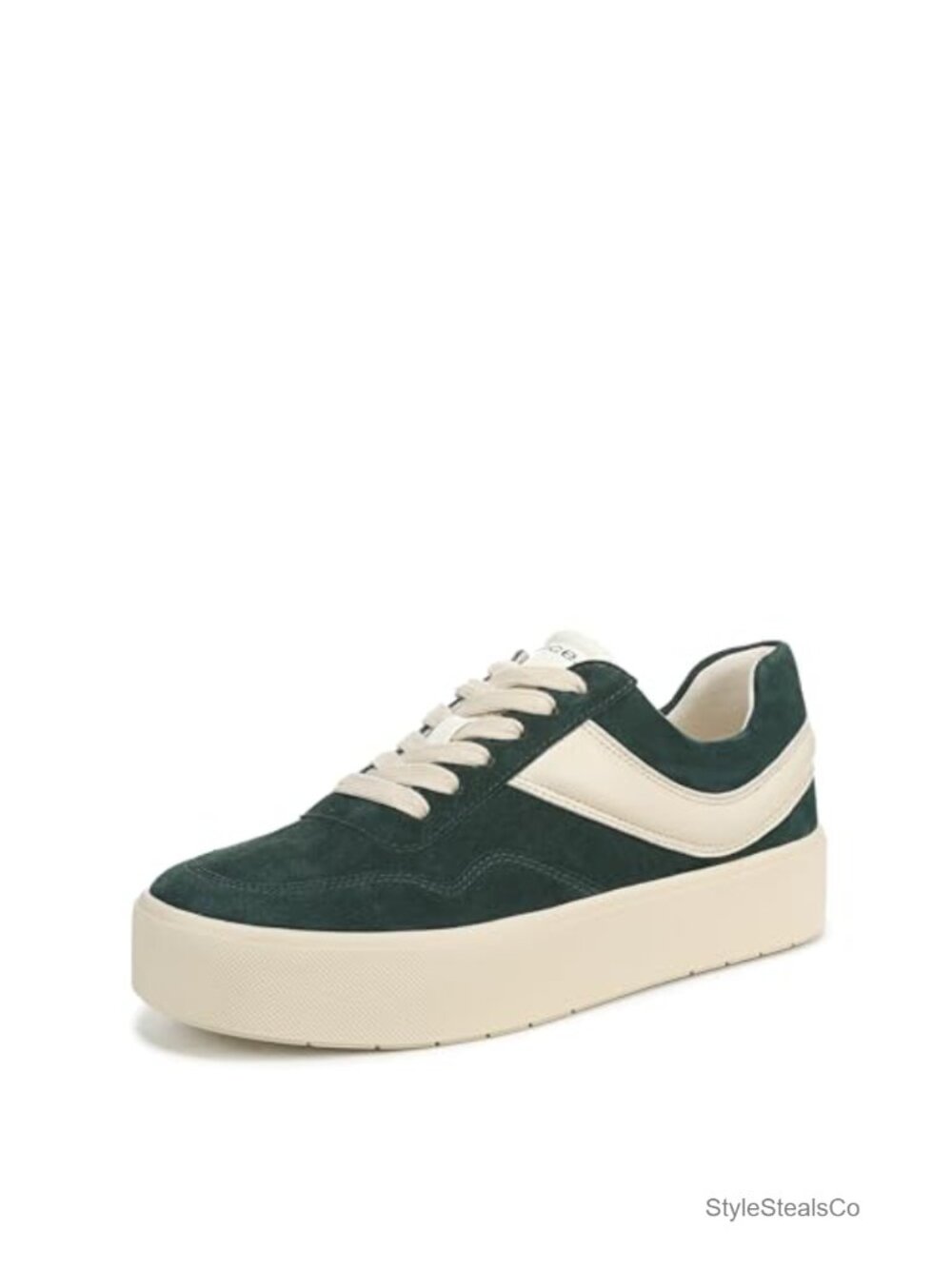 Vince Women's Leather Platform Sneakers Lace-Up Athletic Shoes